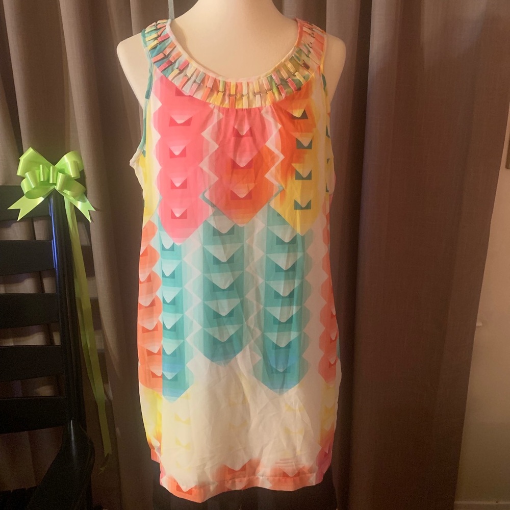 ❤️❤️❤️Madison Paige Watercolor Mini Dress L